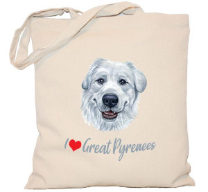 Torba PŁÓCIENNA 240G z psem Great Pyrenees