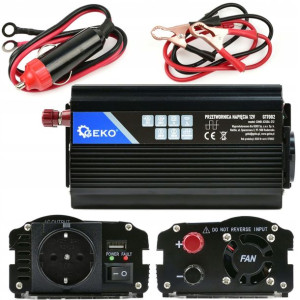 Przetwornica Samochodowa Napięcia 12v 230v 1600w