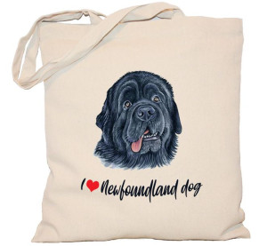 Torba PŁÓCIENNA 240G z psem Newfoundland dog