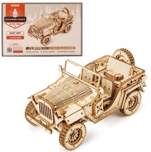 Drewniane Puzzle 3D Drewniany Model Robotime Jeep