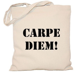 Torba PŁÓCIENNA 240g eco torba z nadrukiem Carpe Diem