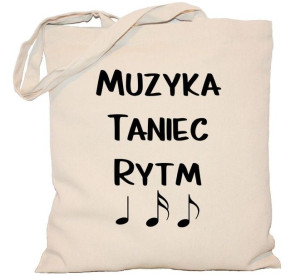 Torba PŁÓCIENNA 240g eco torba z nadrukiem Muzyka taniec rytm