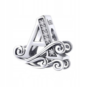 Charms zawieszka Litera A srebro Alfabet S925