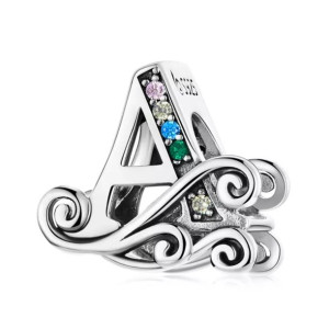 Charms zawieszka Litera A srebro Alfabet S925