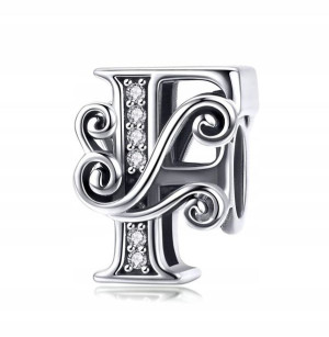 Charms Zawieszka Litera F srebro Srebrna S925