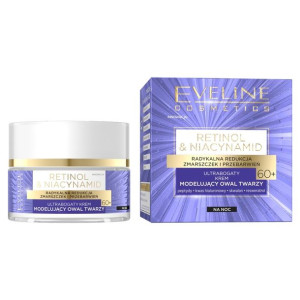 Retinol&Niacynamid ultrabogaty krem modelujący owal twarzy na noc 60+ 50ml