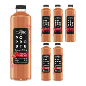 Pakiet 6szt. Tymbark Po Prostu Truskawka Aronia  Jabłko 1.25 L