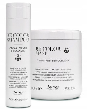 Be Hair Be Color Szampon 300 ml + Maska 1000 ml