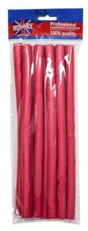 Ronney Rollers Papiloty 12/240 mm Czerwone 10 szt