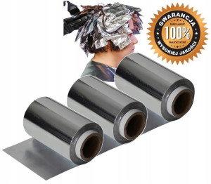 3x Folia Fryzjerska Aluminiowa Mocna 250m Gruba