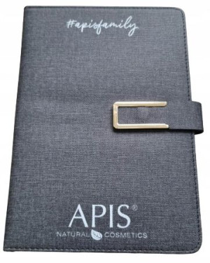 Apis Notatnik Notes Pamiętnik w Linie Mat Szary A5