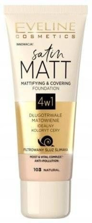 Eveline Podkład Matujący Satin Matt 103 30ml +