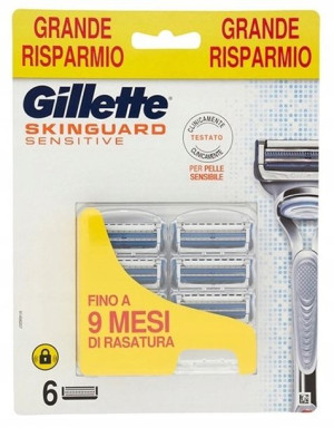 Gillette Skinguard Sensitive Ostrza Nożyki 6 szt.