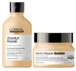 L'Oreal Absolut Repair Szampon 300ml + Maska Złota