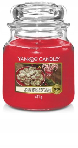 Yankee Candle Świeczka Słoik Peppermint Pinwheels