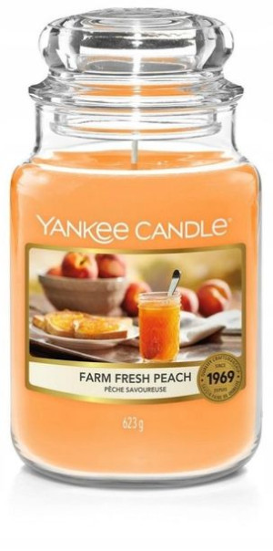 Yankee Candle Świeczka Słoik Farm Fresh Peach DUŻA