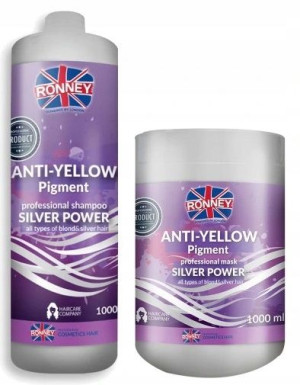 Ronney Anti-Yellow Szampon 1000 ml + Maska 1000 ml