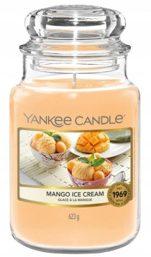 Yankee Candle Duży Słoik 623g Mango Ice Cream