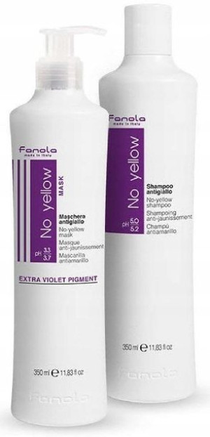 Fanola No Yellow Szampon 350 ml + Maska 350 ml