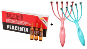 Placenta Placo Ampułki Na Porost Włosów + Masażer
