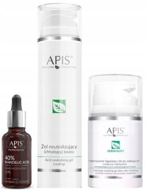 Apis Zestaw Kwas Migdałowy 40% Neutralizator Żel