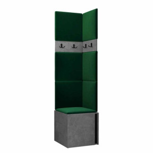 GARDEROBA Orion XXI panele tapicerowane + meble kolor beton