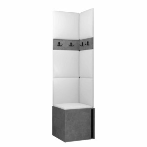 GARDEROBA Orion XXI panele tapicerowane + meble kolor beton