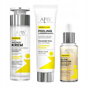 Apis Zestaw z ceramidami krem + peeling + booster