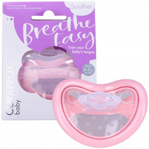 Smoczek Curaprox Rozimiar 0 Różowy 0-7m 3-7kg