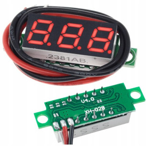 Woltomierz DC LED miernik 0.28" czerwony