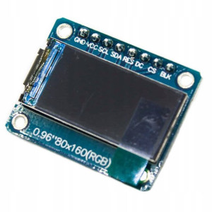 Wyświetlacz LCD IPS 0,96" 160x80px SPI