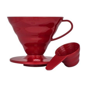 DRIP HARIO V60-02 PLASTIKOWY - Czerwony