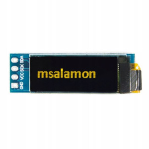 Wyświetlacz OLED 0,91" 128x32px I2C żółty