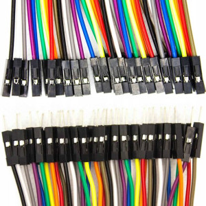 Przewody połączeniowe 20cm 40szt żeńsko-męskie