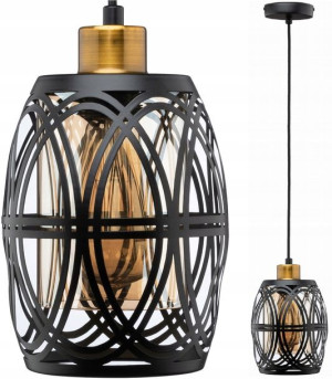 Lampa wisząca metal i szkło WSP010A1 steel glass