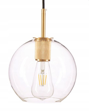 Lampa wisząca szklana przezroczysta MADRID kula
