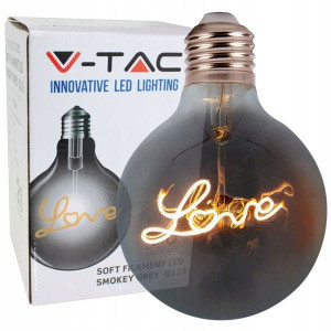 Żarówka dekoracyjna LED LOVE G125 5W E27 FILAMENT