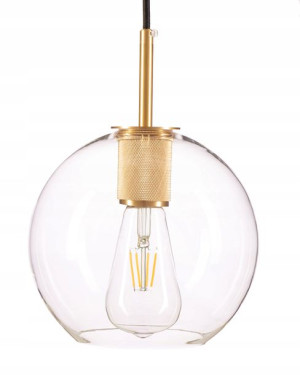 Lampa wisząca szklana przezroczysta MADRID kula