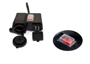 Motocyklowe Gniazdo Zapalniczki Ładowarka 2Xusb 2A
