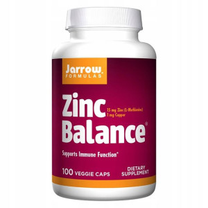 JARROW Zinc Balance CYNK+ MIEDŹ 15mg 100 kaps