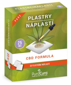 PuroCuro Plastry CBD 25mg Czyste Kannabidiol 30szt