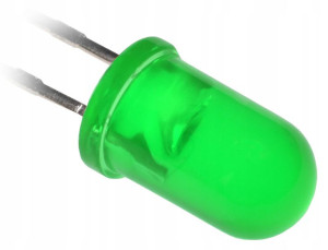 Dioda LED 12V 5mm okrągła L53G THT zielona