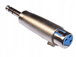 Adapter gniazdo XLR CANON - wtyk JACK STEREO 6,3mm