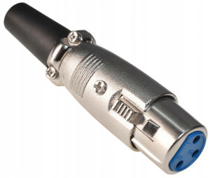 Gniazdo mikrofonowe żeńskie XLR canon 3PIN METAL