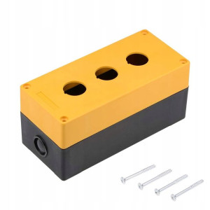 Kaseta sterownicza obudowa żółta 3x otwór 22mm
