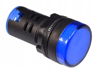 Lampka Kontrolka Sterownicza Led 12v 22mm Niebiesk