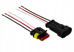 Konektor kostka OH3 SUPERSEAL + przewody 15cm 3PIN