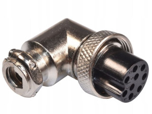Wtyk mikrofonowy kątowy CB 9PIN wtyczka na kabel