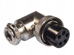 Wtyk mikrofonowy kątowy CB 5PIN wtyczka na kabel