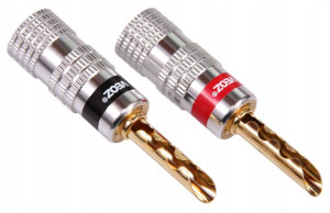 Wtyk głośnikowy banan VEOZ VE1550 komplet - 2szt